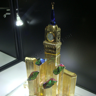齋月尊禮，圣地縮影 麥加皇家鐘塔水晶模型JY268